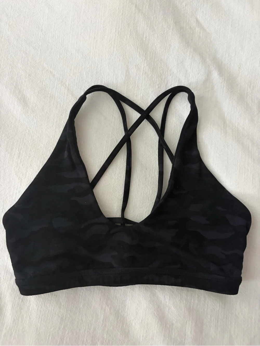 lululemon athletica Black Camo Scoop Sports Bra